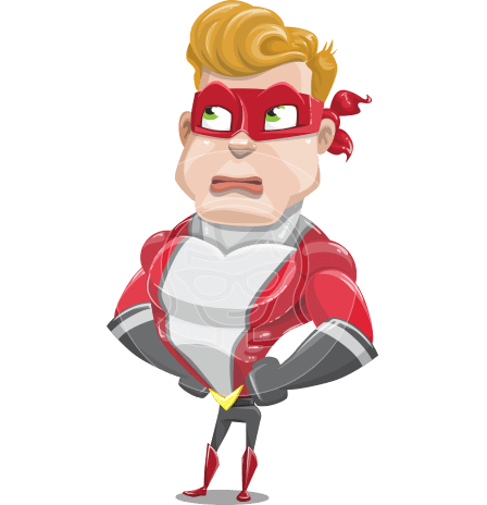 superhero vector cartoon character - Mister Magnetic