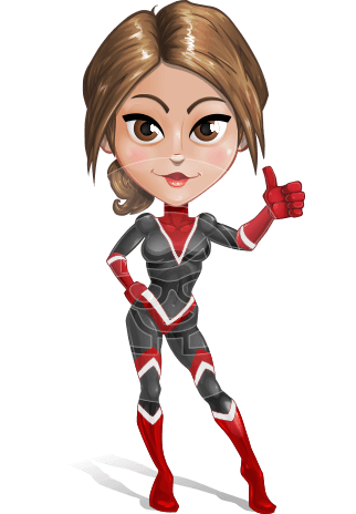 Girl with Superpowers Cartoon Vector Character AKA Jade Nitro