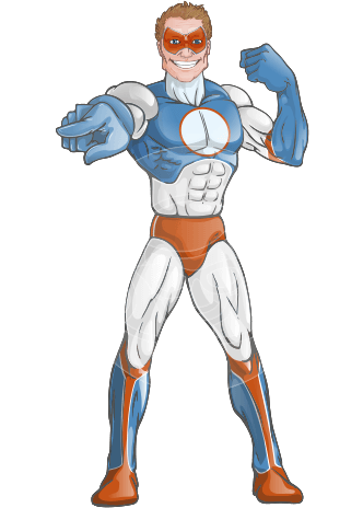 Villain Superhero Cartoon Vector Character AKA Mr. Musclehoff