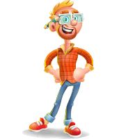 Casual Man with Glasses 3D Vector Cartoon Character AKA Sean Ginger