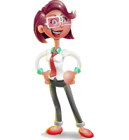 Business Girl 3D Vector Cartoon Character AKA Stephanie