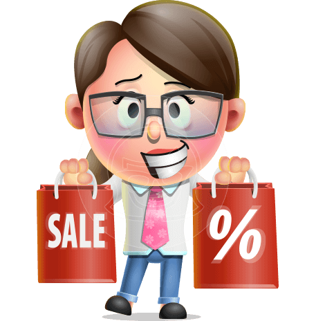 Cute Vector 3D Girl Character Design AKA Samantha PinkTie