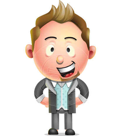 Stylish Man Cartoon 3D Vector Character Design AKA Andrew Richman