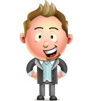Stylish Man Cartoon 3D Vector Character Design AKA Andrew Richman