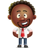 Cute African American Man Cartoon 3D Vector Character AKA Jeffrey Strategic