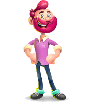 Hipster with Beard Cartoon Vector 3D Character AKA Bruno Smashing