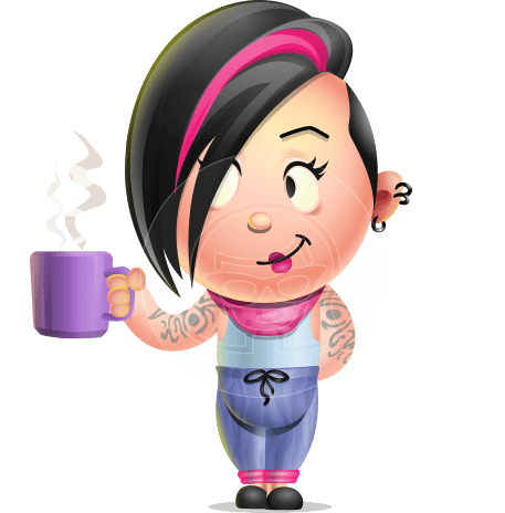 Emo Girl Vector 3D Cartoon Character AKA Ava Alternative