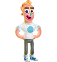 Man With T-Shirt Cartoon Vector 3D Character AKA Wesley Blond
