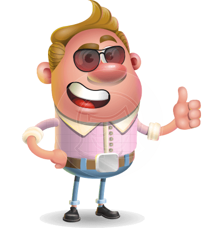 Vector Clay Business Man Cartoon Character Design AKA Theodore Quirk