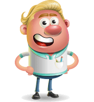 Blonde Hair Man Cartoon Vector 3D Character AKA Landon Blond