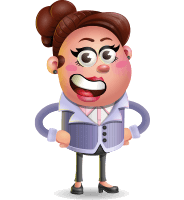 Clay Business Woman Cartoon Vector Character AKA Ruth O'Truth