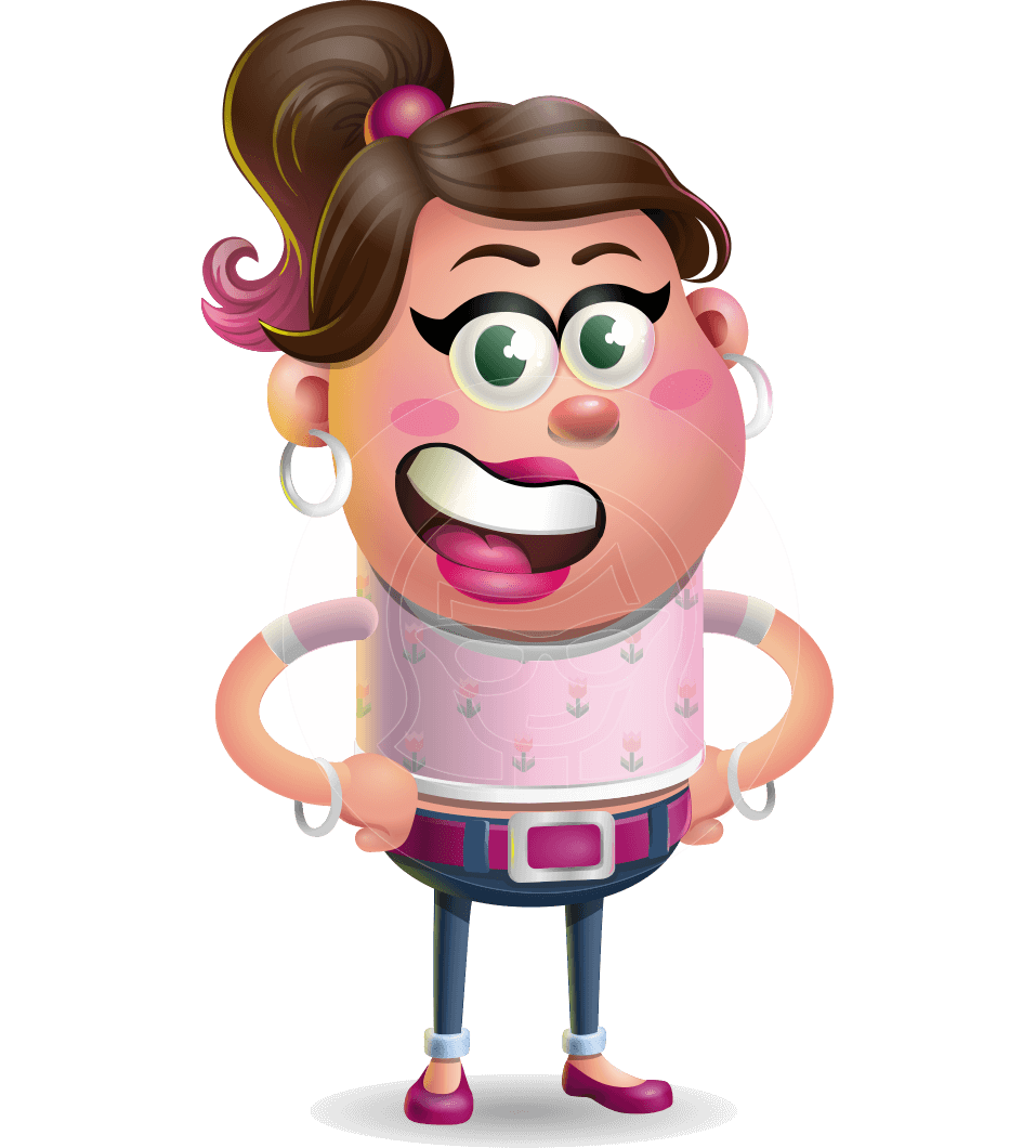 Cute Casual Girl Vector 3D Cartoon Character AKA Molly Chic