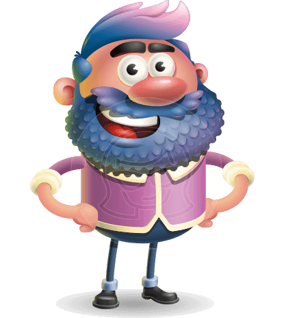 Man with Big Beard Cartoon 3D Vector Character AKA Ernest O'Beard