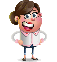 Vector 3D Office Woman Cartoon Character AKA Deona Smarts