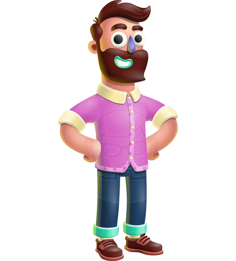 Plasticine Man Cartoon Vector Character AKA Gerald MacBeard