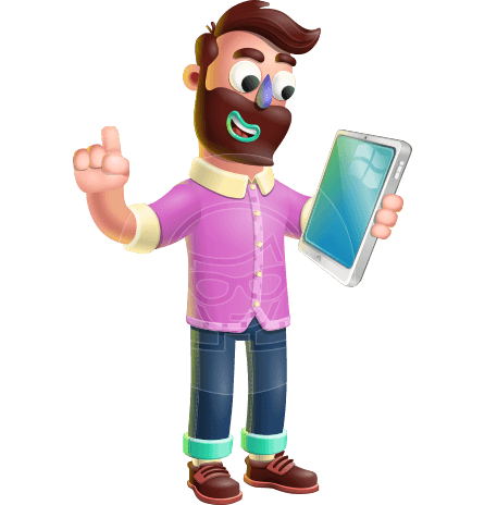 Plasticine Man Cartoon Vector Character AKA Gerald MacBeard