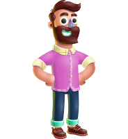Plasticine Man Cartoon Vector Character AKA Gerald MacBeard