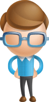 Simple Businessman Vector 3D Cartoon Character AKA Nerdy