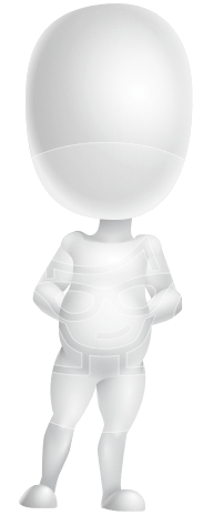 Vector 3D Business Cartoon Character AKA Plumpy