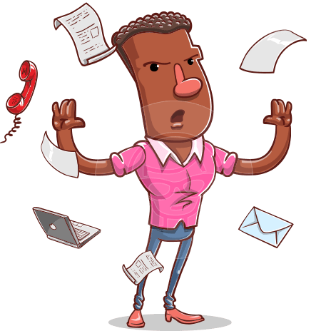 Vector African American Man Cartoon Character Design AKA Bud