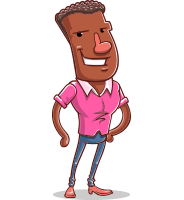 Vector African American Man Cartoon Character Design AKA Bud