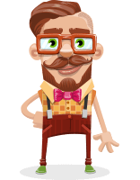 Vintage Fashion Style Man Cartoon Vector Character AKA Jacob