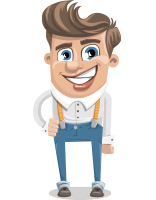 Funny Young Man Cartoon Vector Character AKA Spencer