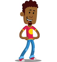 Casual African American Man Cartoon Vector Character AKA Gus