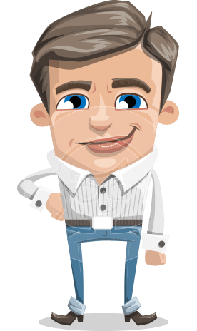 Cartoon Chibi Guy Vector Character AKA Brighton