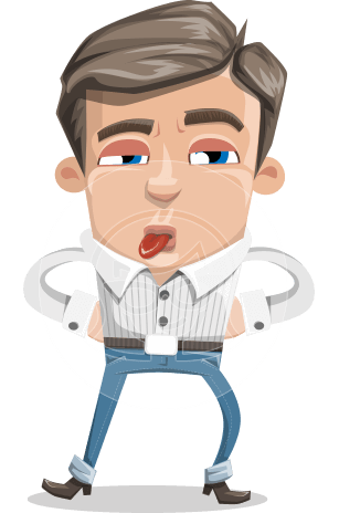 Cartoon Chibi Guy Vector Character AKA Brighton