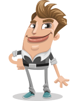 Funny Man Cartoon Vector Character AKA Oscar Spiked-up