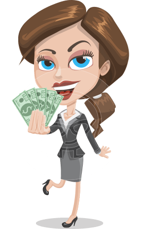 Cute Businesswoman Cartoon Vector Character AKA Lorry the Office Fury