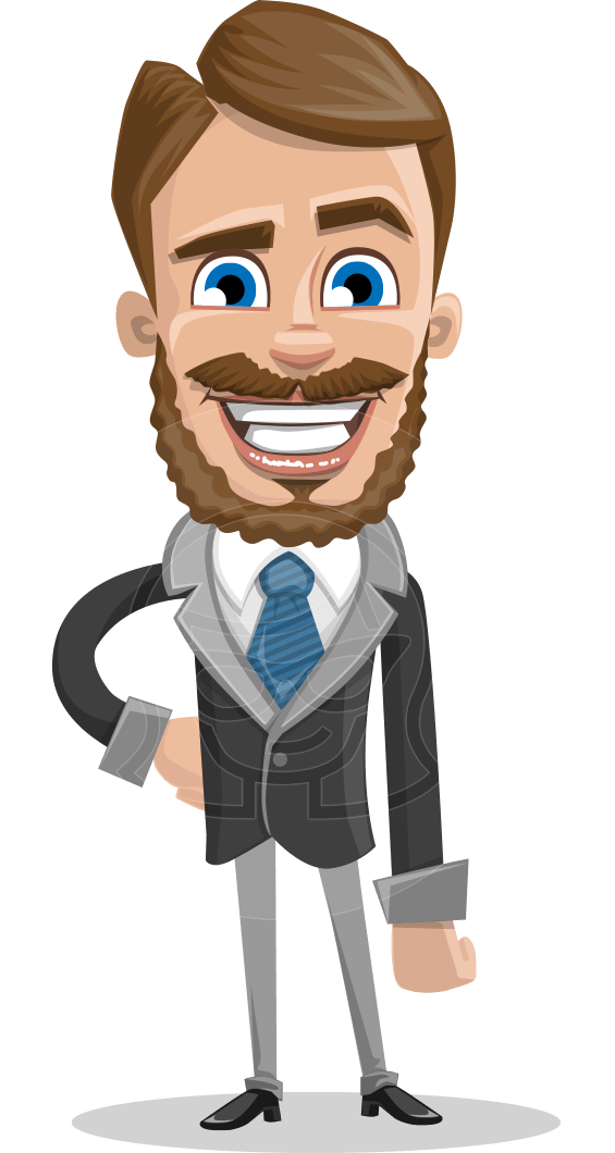 Elegant Businessman Cartoon Vector Character AKA Matt Charismatic