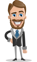 Elegant Businessman Cartoon Vector Character AKA Matt Charismatic