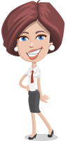 Businesswoman with Skirt Cartoon Vector Character AKA Lainey