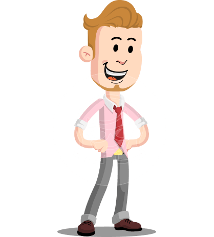 Office Guy Cartoon Vector Character AKA Owen