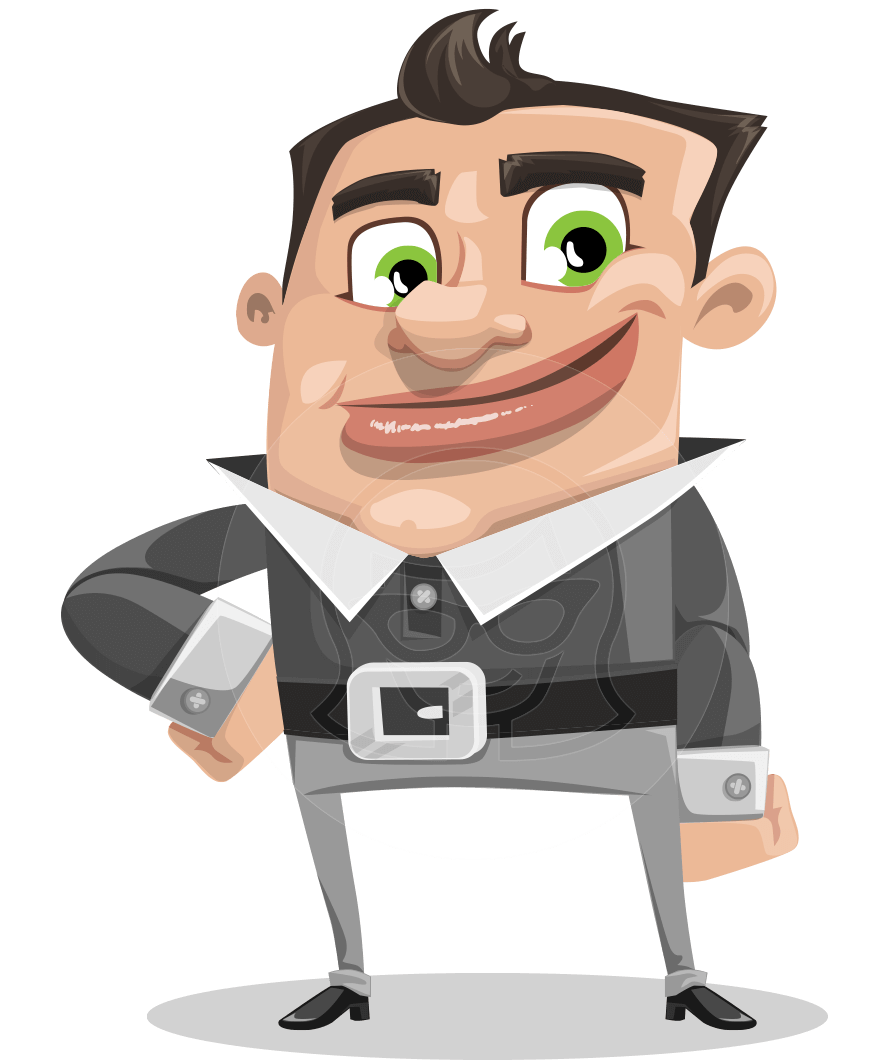 Chubby Businessman Cartoon Vector Character AKA Hank