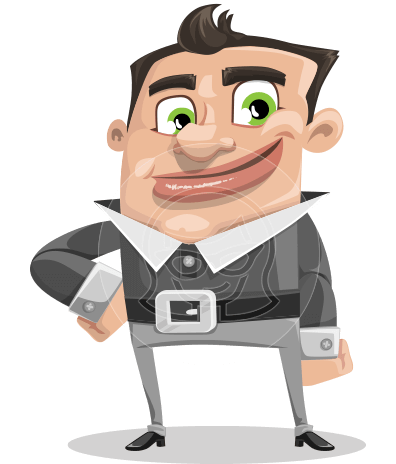 Chubby Businessman Cartoon Vector Character AKA Hank