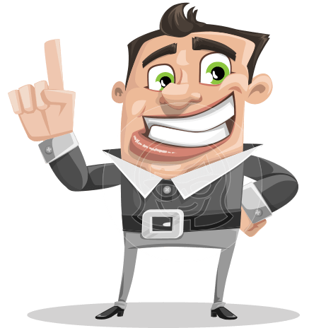 Chubby Businessman Cartoon Vector Character AKA Hank