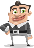 Chubby Businessman Cartoon Vector Character AKA Hank