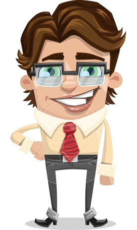 Entrepreneur Man Cartoon Vector Character AKA Clark Executive