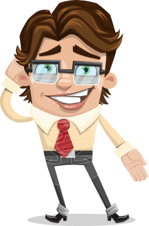 Entrepreneur Man Cartoon Vector Character AKA Clark Executive