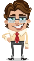 Entrepreneur Man Cartoon Vector Character AKA Clark Executive