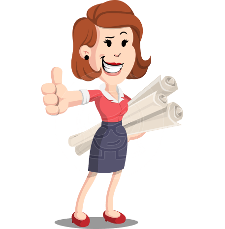 Flat Female Cartoon Vector Character AKA Masha Manners