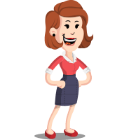 Flat Female Cartoon Vector Character AKA Masha Manners