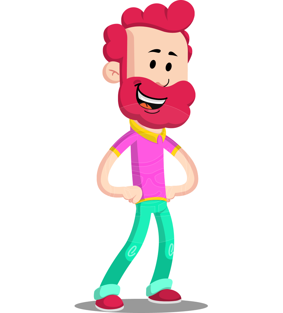 Flat Casual Male Cartoon Vector Character AKA Jasper Fresh