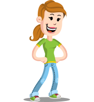 Simple Style Casual Girl Cartoon Vector Character AKA Agnes McJeans