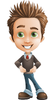 Cute Smart Boy Cartoon Vector Character AKA Zack the Crafty