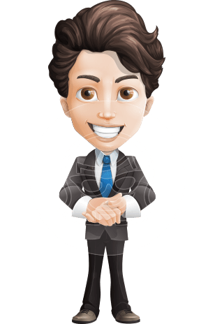 Little Boy Businessman Cartoon Vector Character AKA David