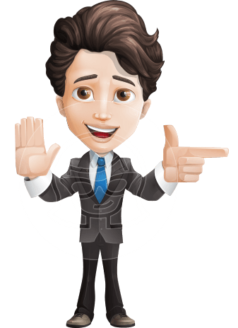 Little Boy Businessman Cartoon Vector Character AKA David